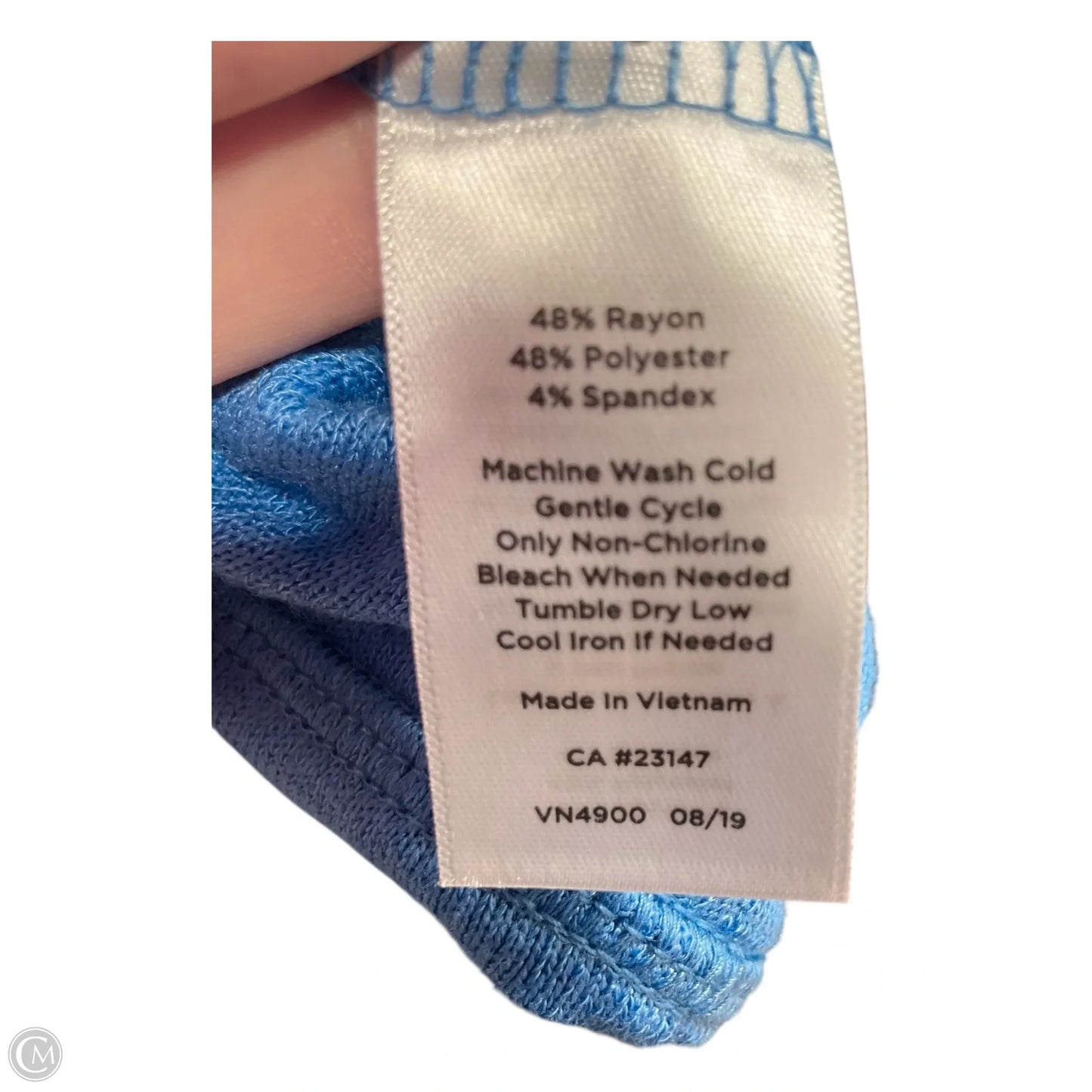 Athletic Top Long Sleeve Crewneck By Talbots In Blue, Size: Xs