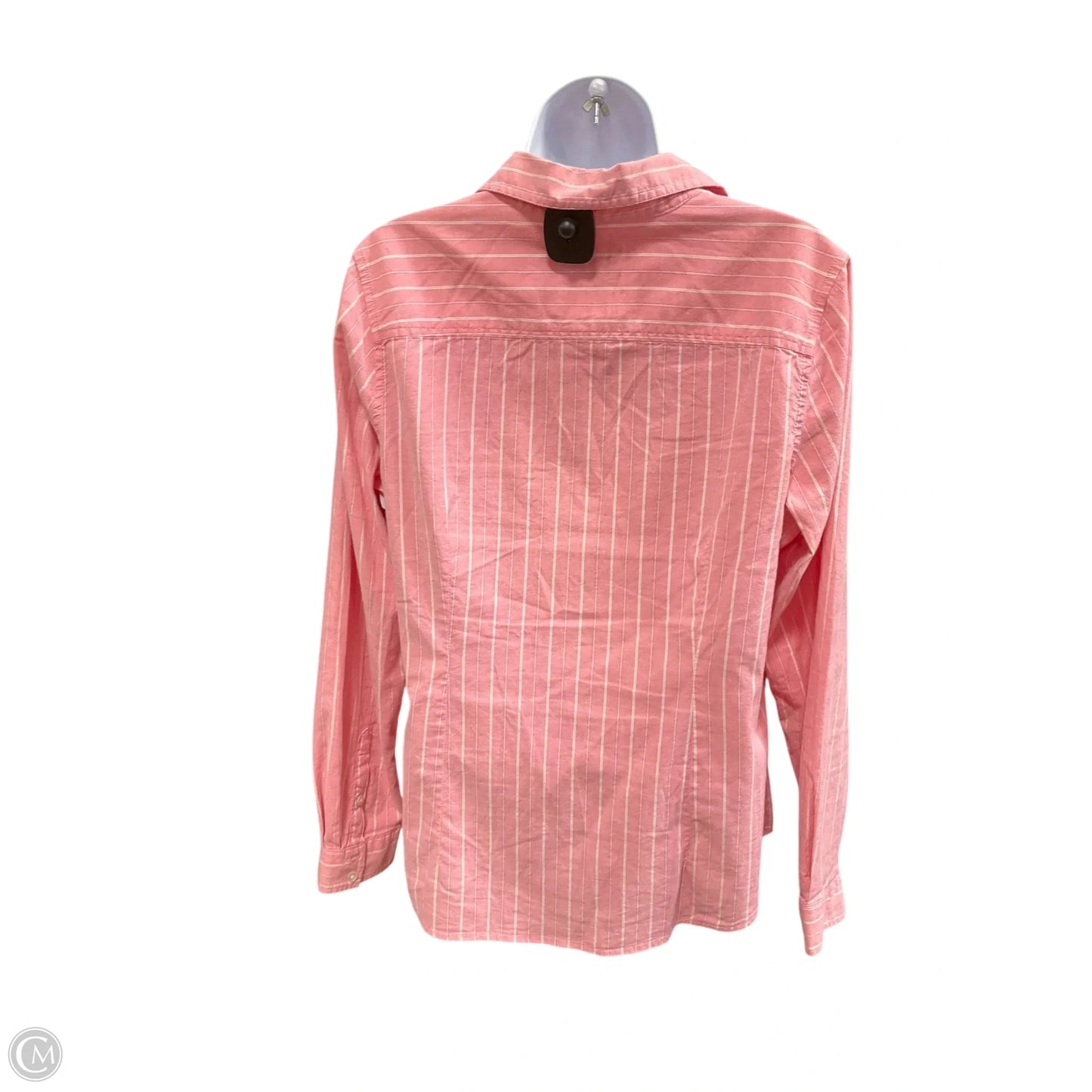 Blouse Long Sleeve By Izod In Pink, Size: L