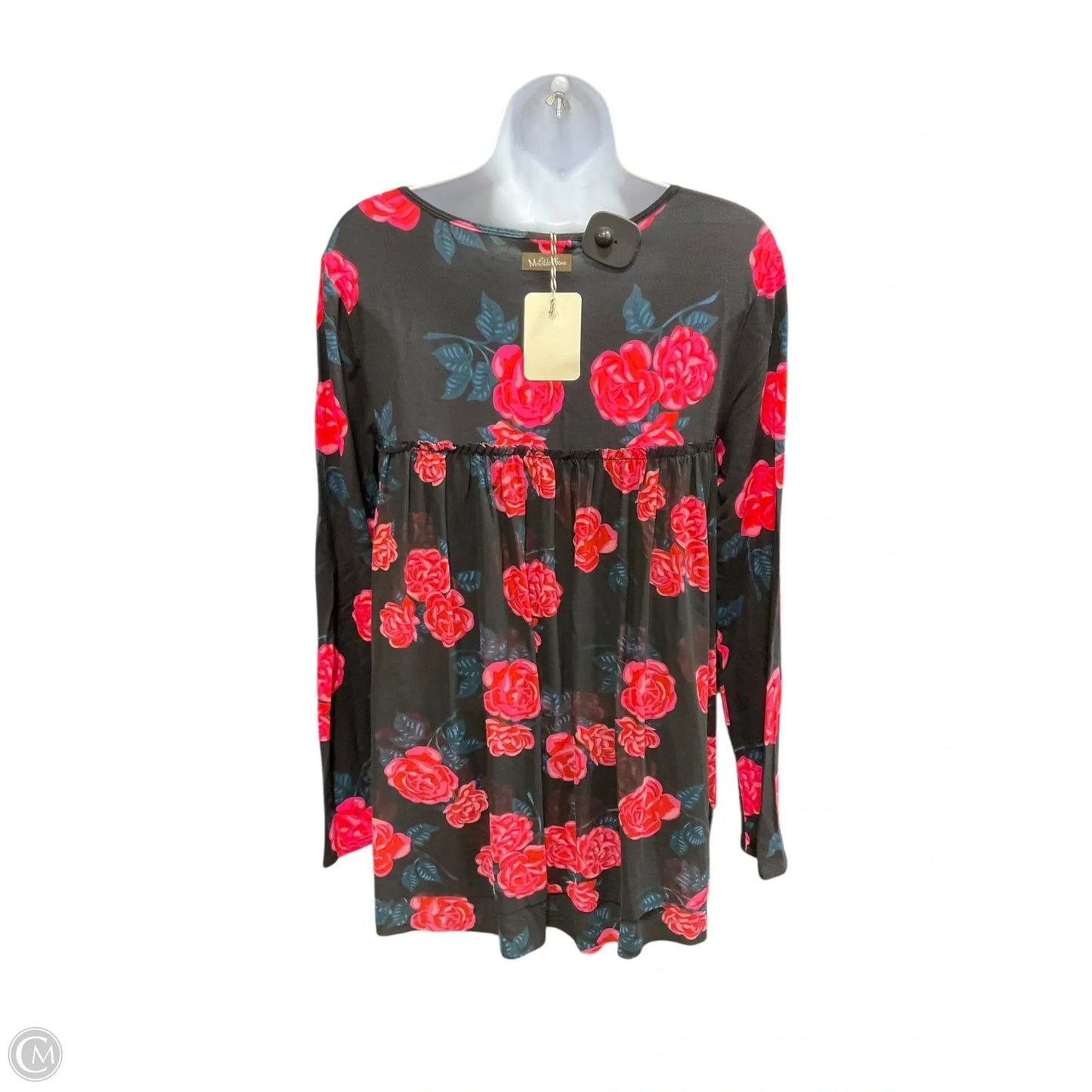 Top Long Sleeve By Matilda Jane In Floral Print, Size: S