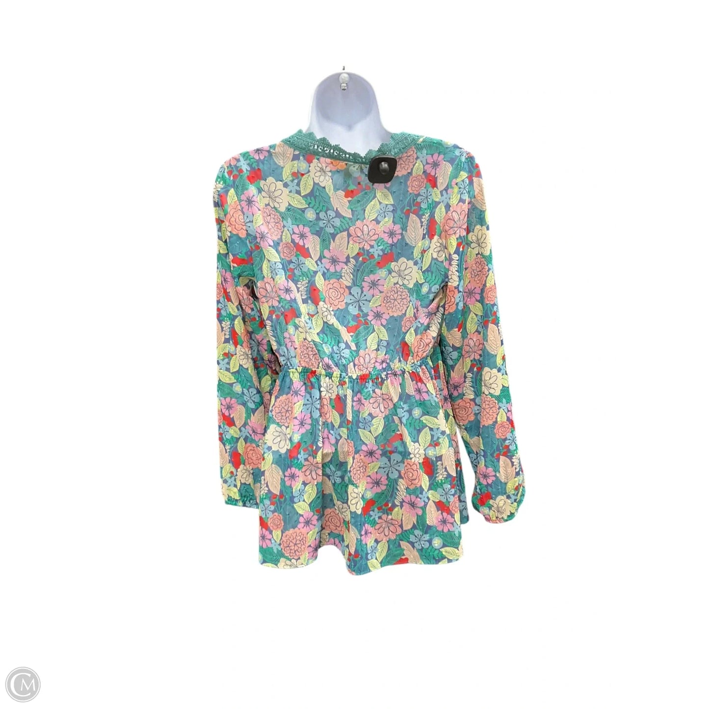 Top Long Sleeve By Matilda Jane In Green & Pink, Size: Xs