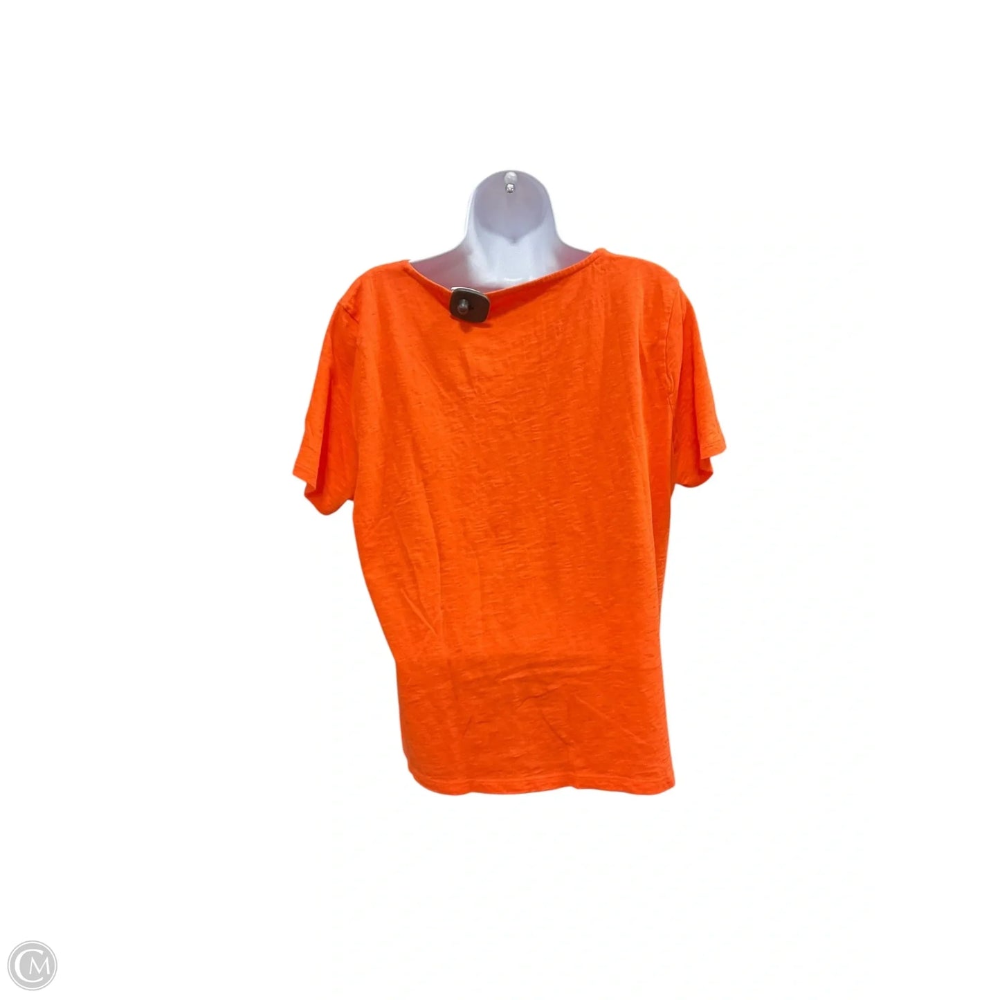 Top Short Sleeve By Talbots In Orange, Size: Xl