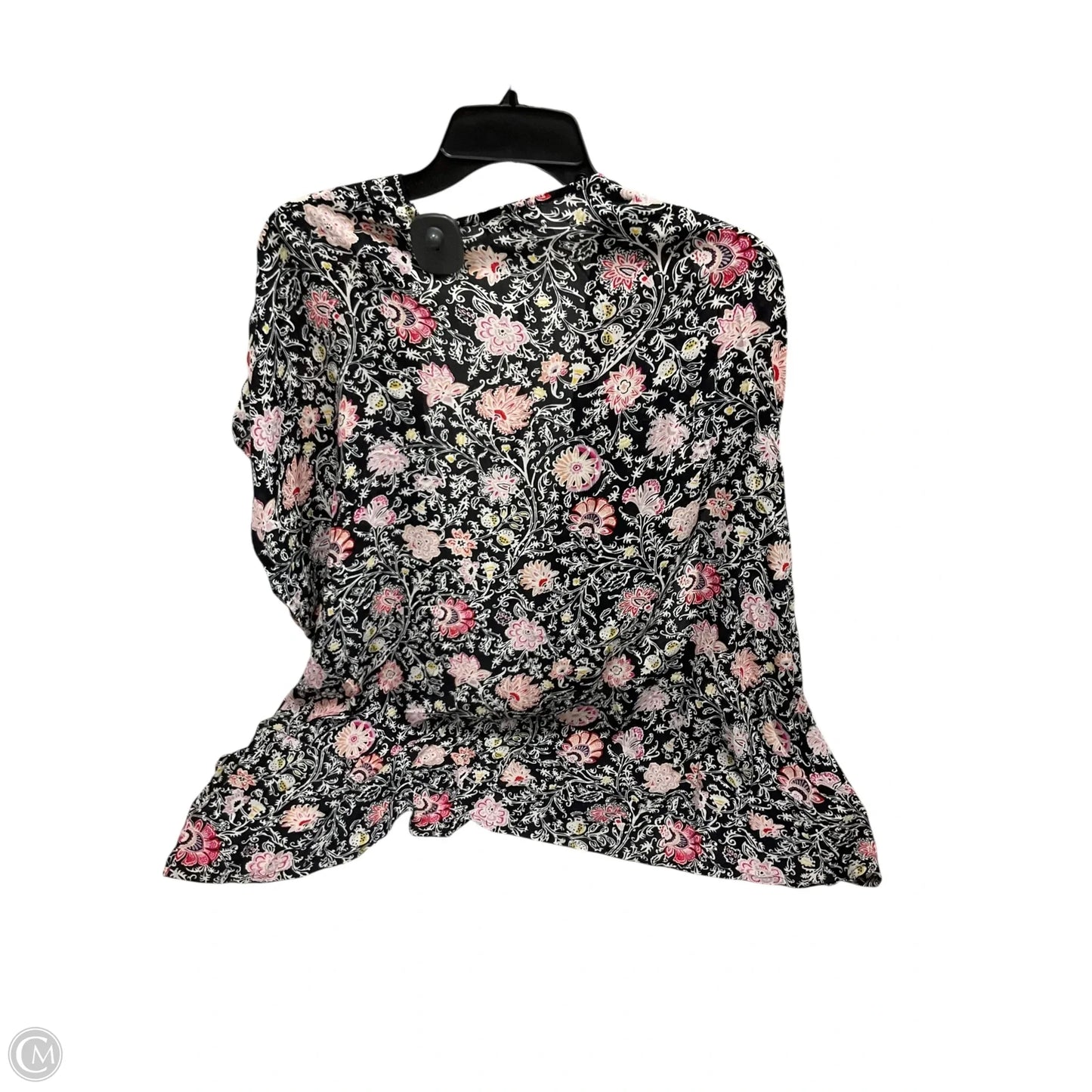 Shawl By Loft In Black & Pink, Size: Xs