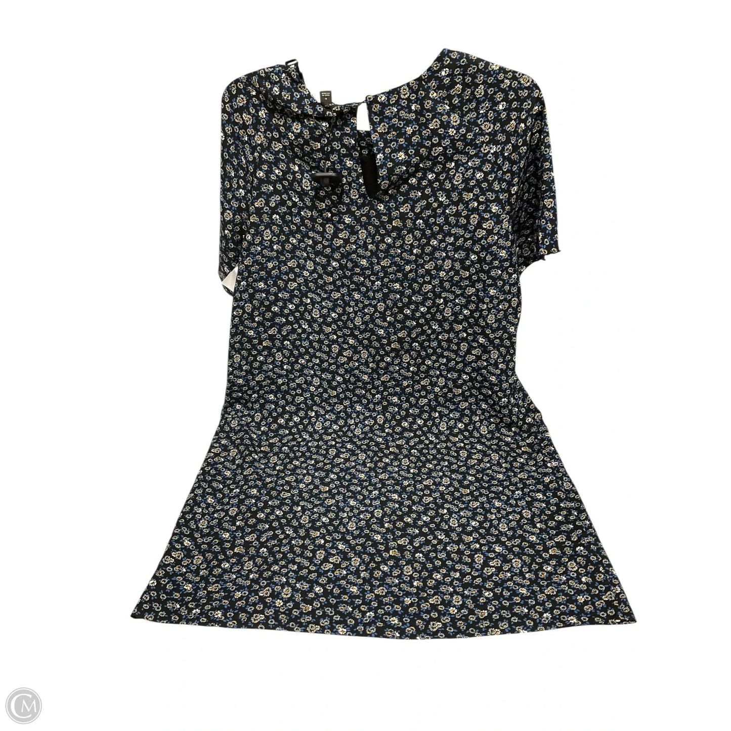 Dress Casual Midi By Ann Taylor In Black & Blue, Size: M