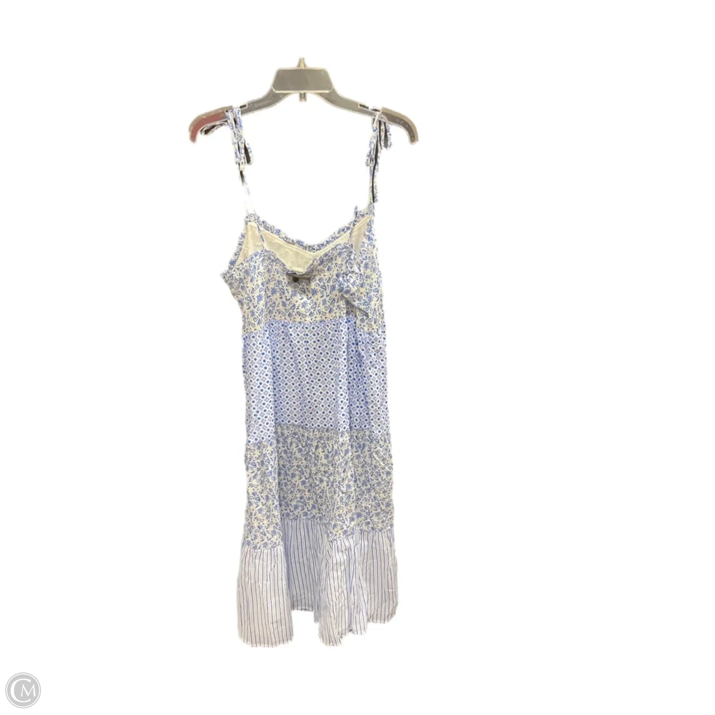 Dress Casual Midi By J. Crew In Blue & White, Size: M