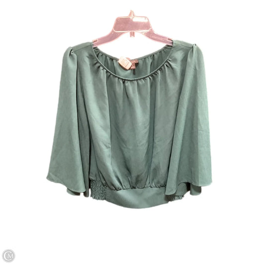 Top Short Sleeve By Ann Taylor In Green, Size: S