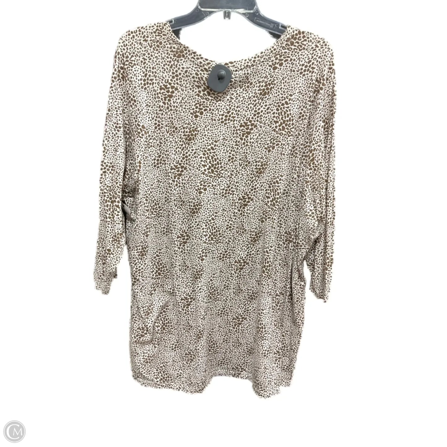 Top 3/4 Sleeve By Lands End In Leopard Print, Size: 3x