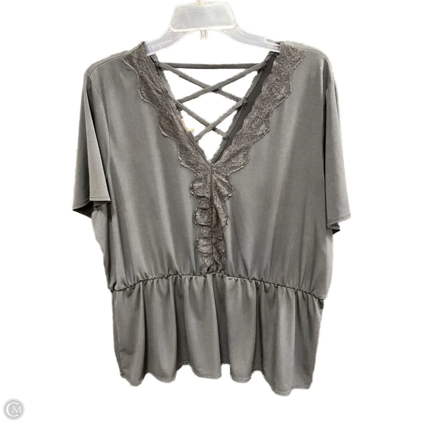 Top Short Sleeve By Maurices In Black, Size: Xxl