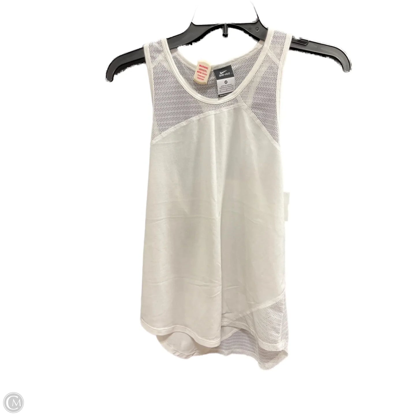 Athletic Tank Top By Nike Apparel In Cream, Size: M