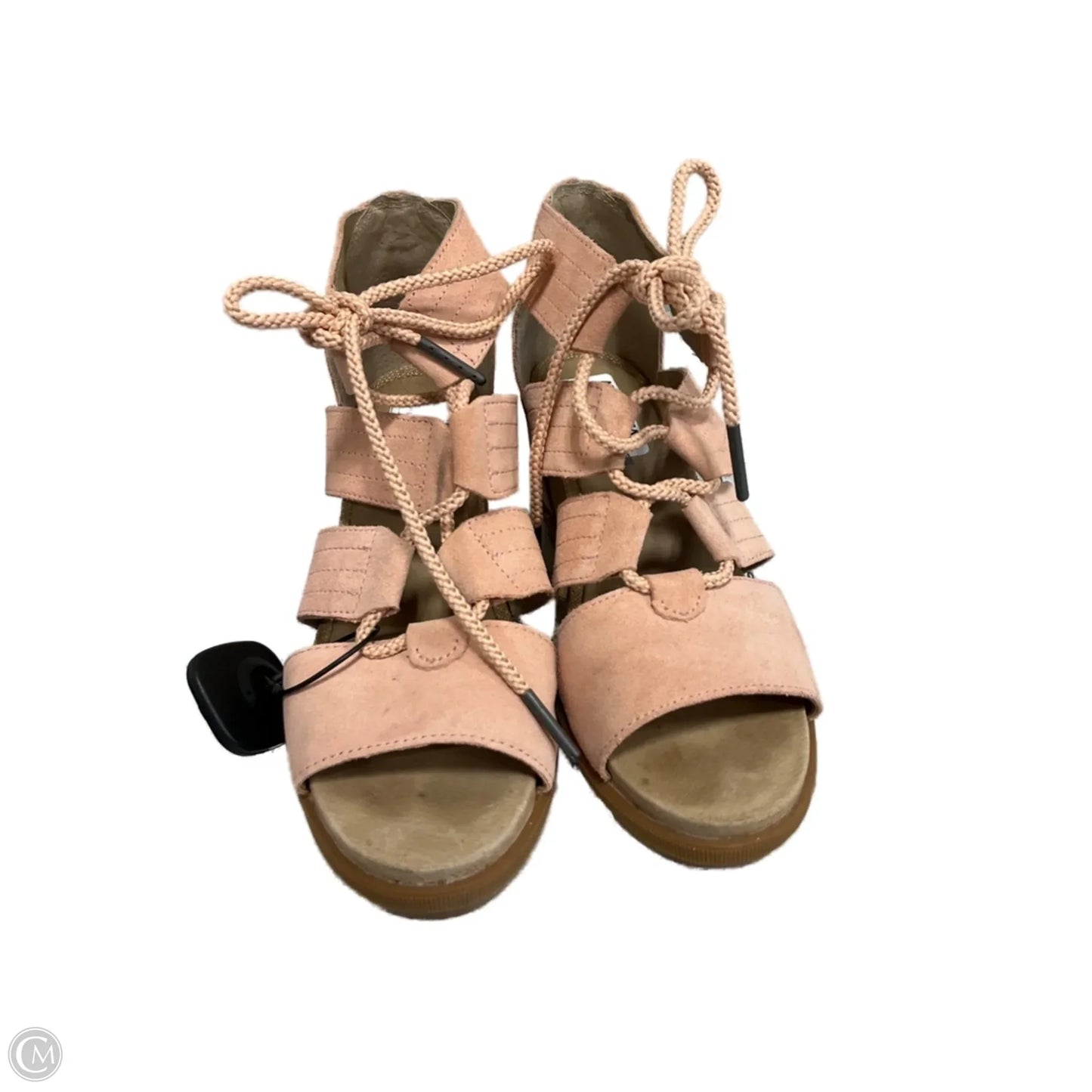 Sandals Heels Wedge By Sorel In Peach, Size: 8.5