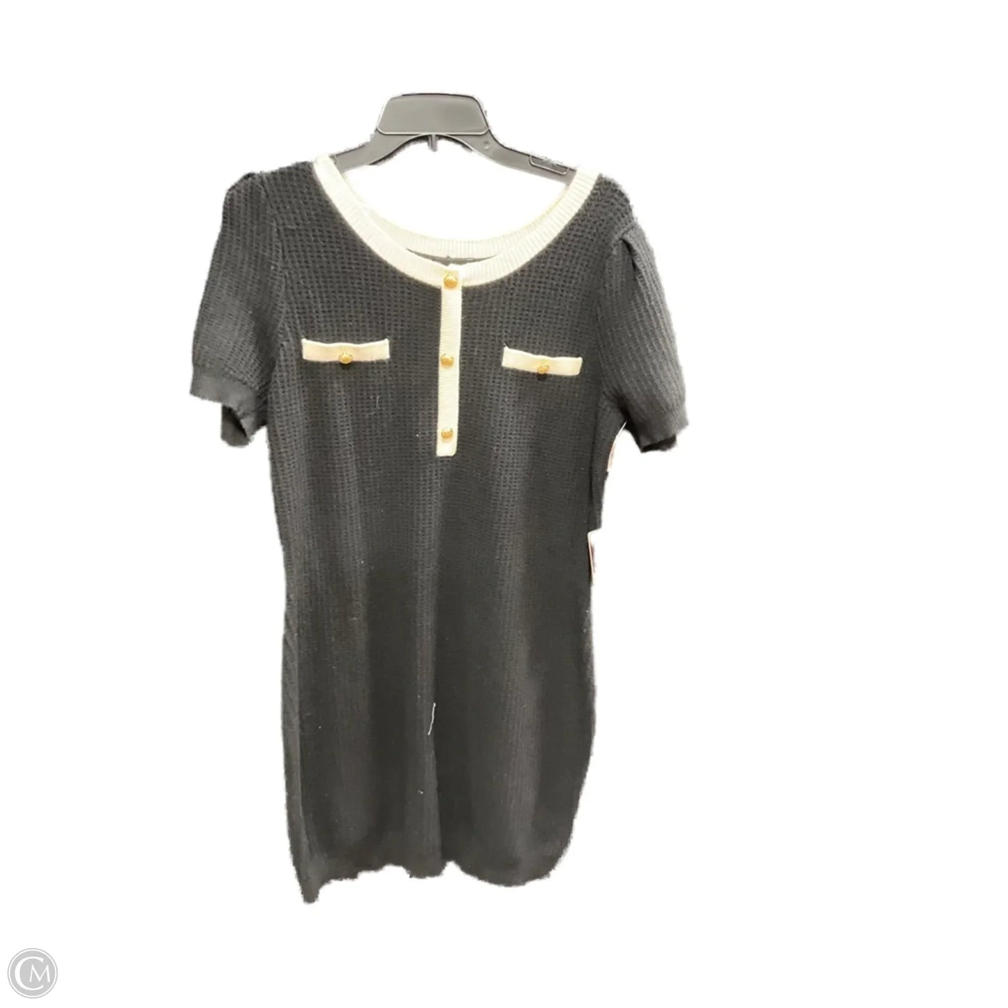 Dress Sweater By Express In Black & Cream, Size: L
