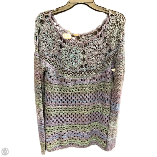 Sweater By Free People In Blue & Purple, Size: L