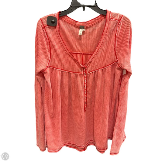 Top Long Sleeve By We The Free In Red, Size: L
