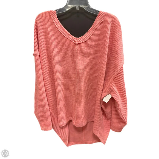 Top Long Sleeve By Free People In Pink, Size: L