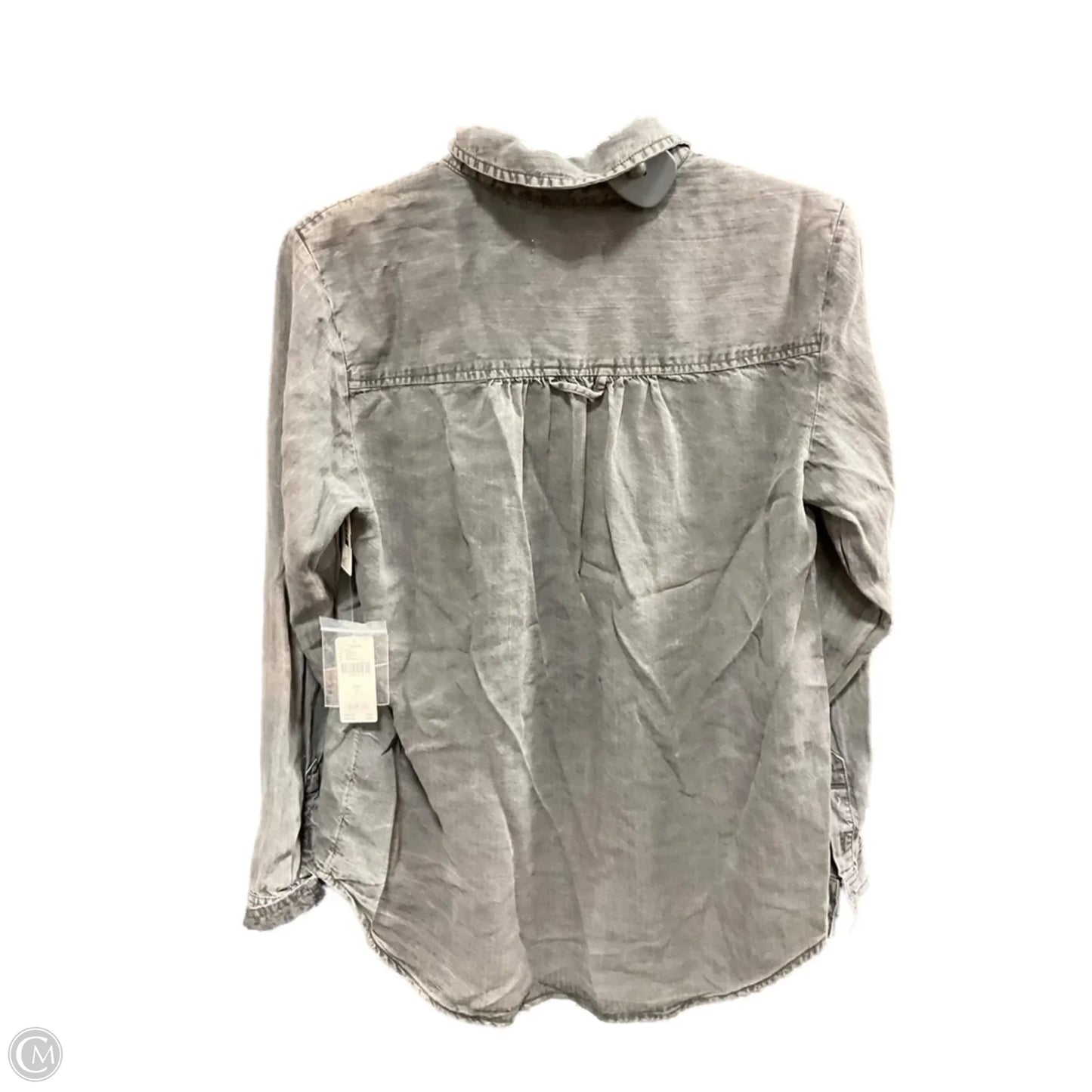 Blouse Long Sleeve By Pilcro In Grey, Size: S