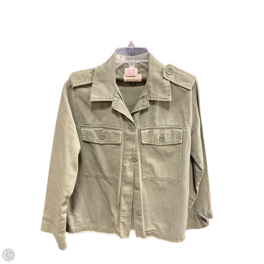 Jacket Shirt By Universal Thread In Green, Size: M