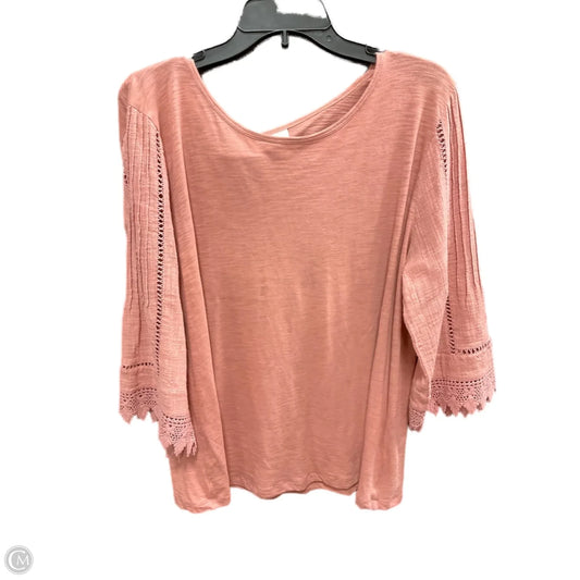 Top 3/4 Sleeve By J. Jill In Orange, Size: L
