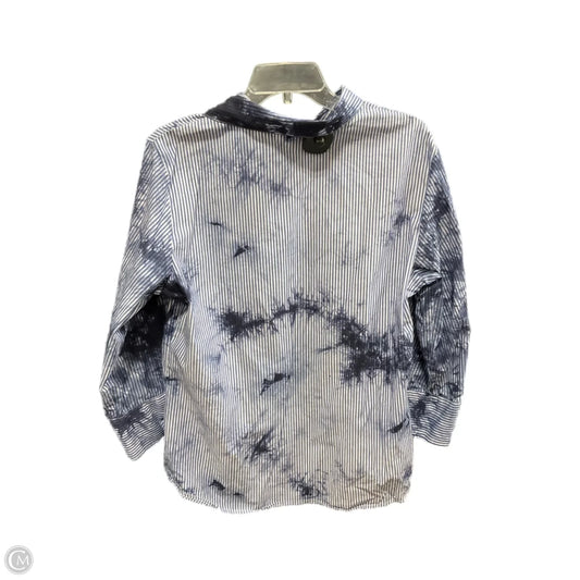 Blouse Long Sleeve By West Bound In Blue, Size: L