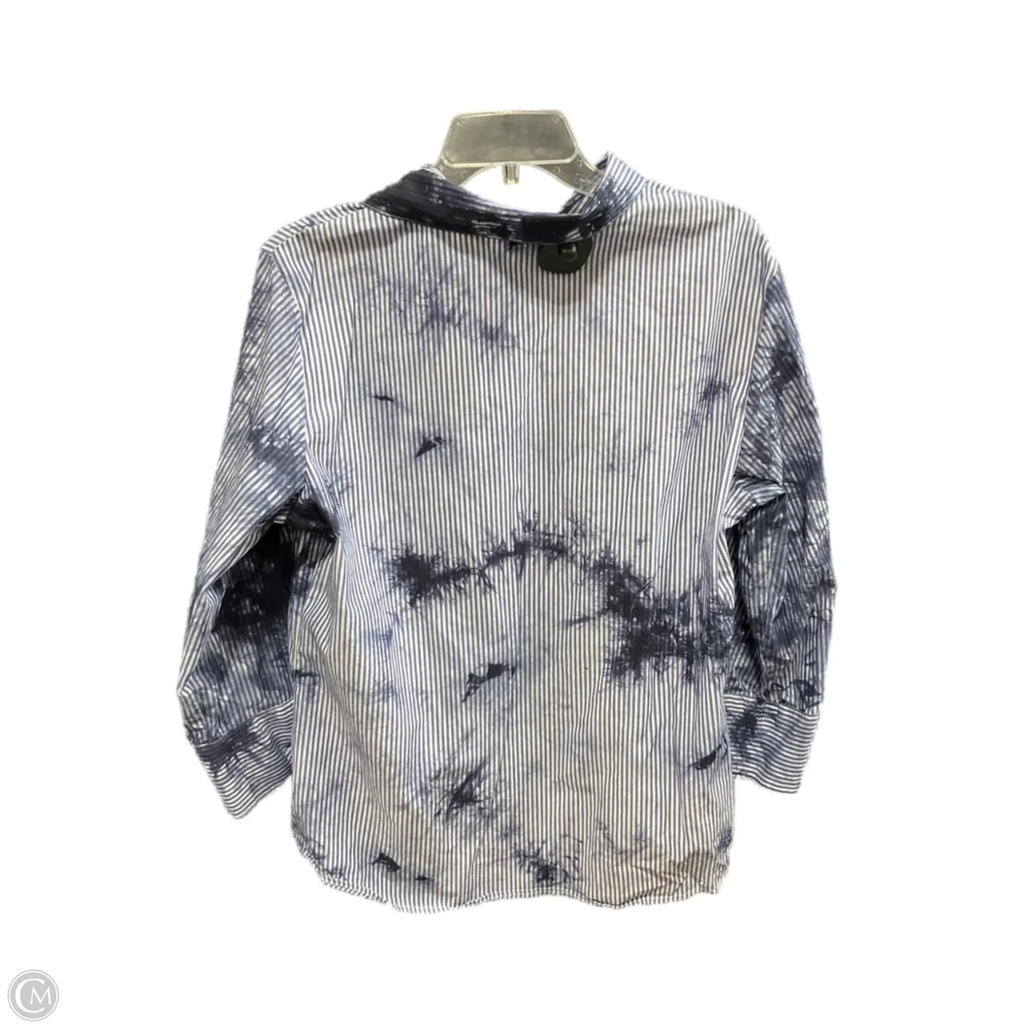 Blouse Long Sleeve By West Bound In Blue, Size: L