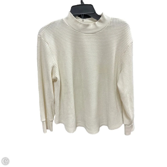 Top Long Sleeve By Madewell In Cream, Size: M