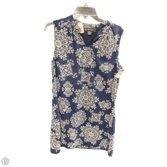Dress Casual Midi By Atmosphere In Blue & White, Size: 8