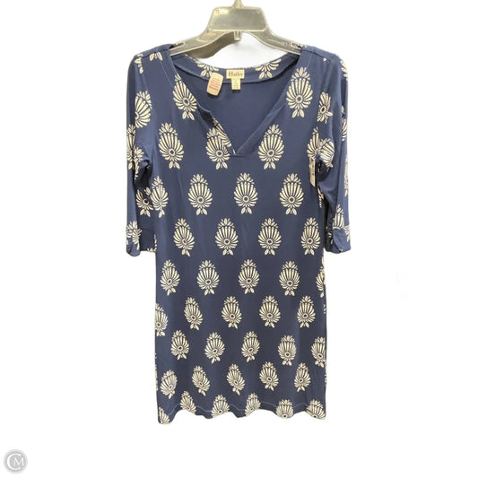 Dress Casual Midi By Hatley In Blue & White, Size: S