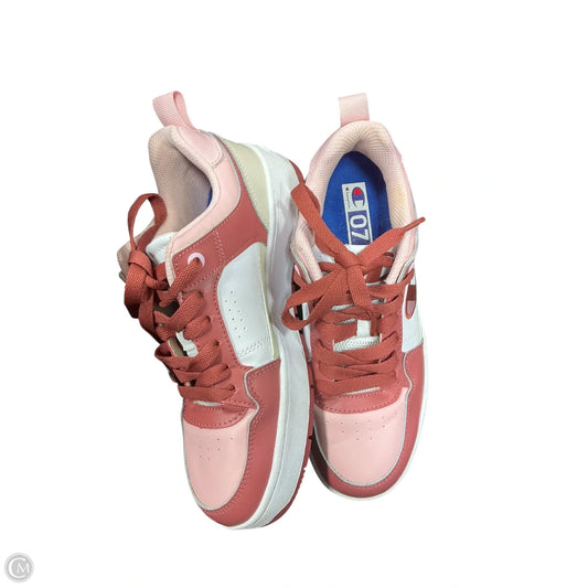 Shoes Athletic By Champion In Pink & Red, Size: 7