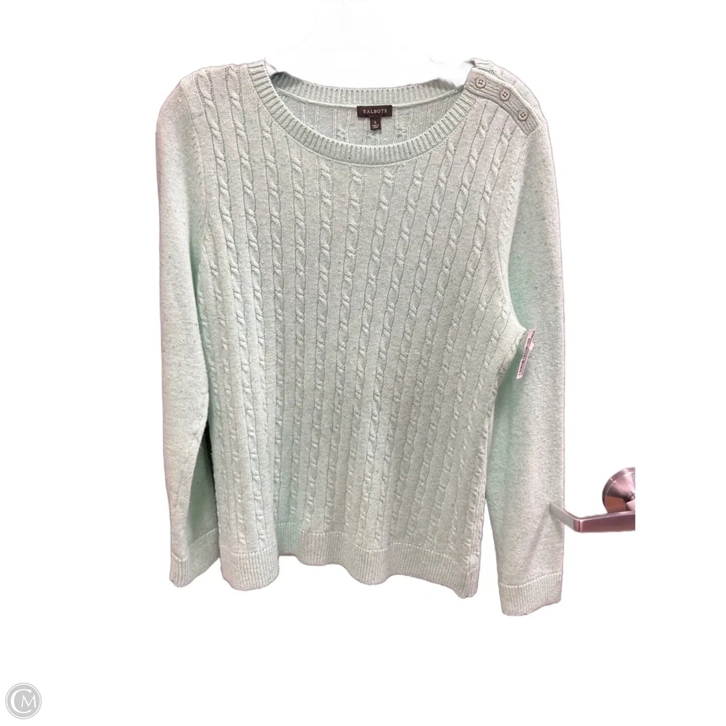 Sweater By Talbots In Green, Size: L