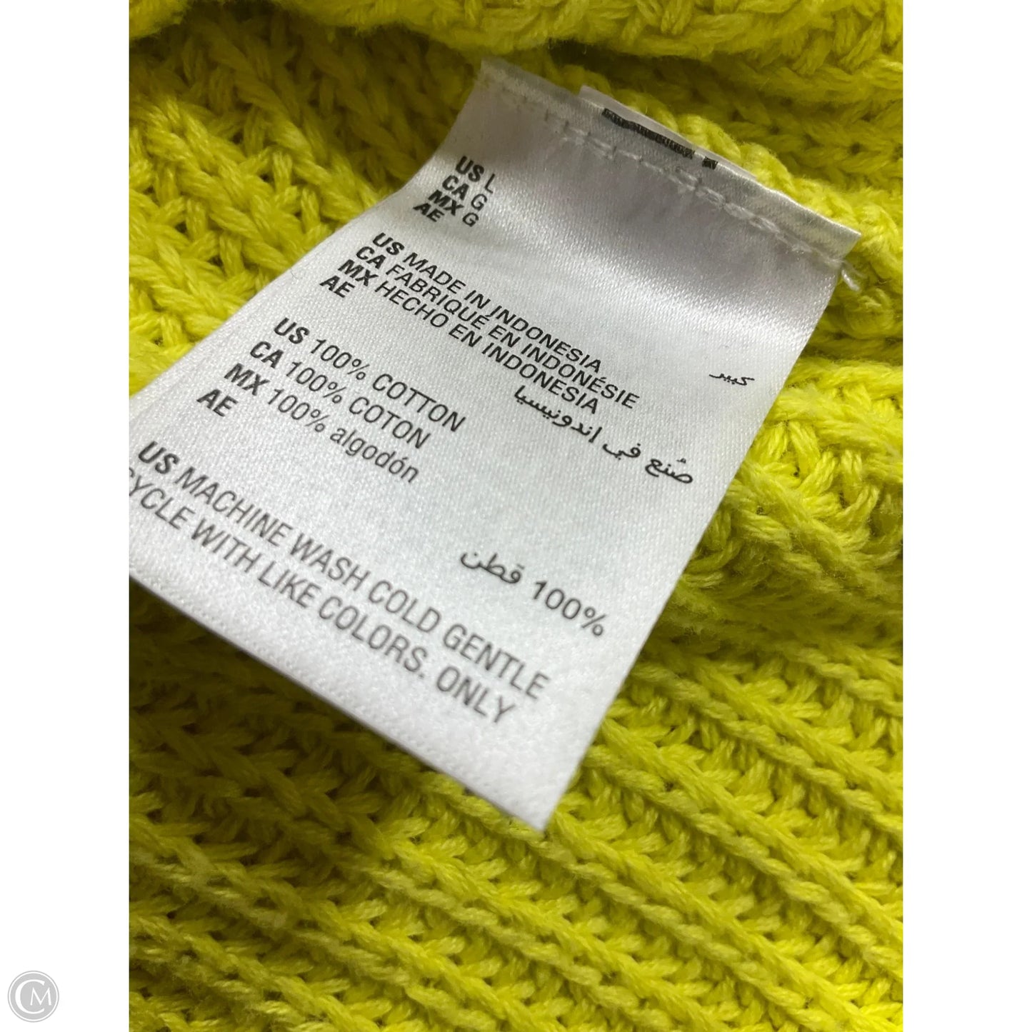 Sweater By Style And Company In Yellow, Size: L