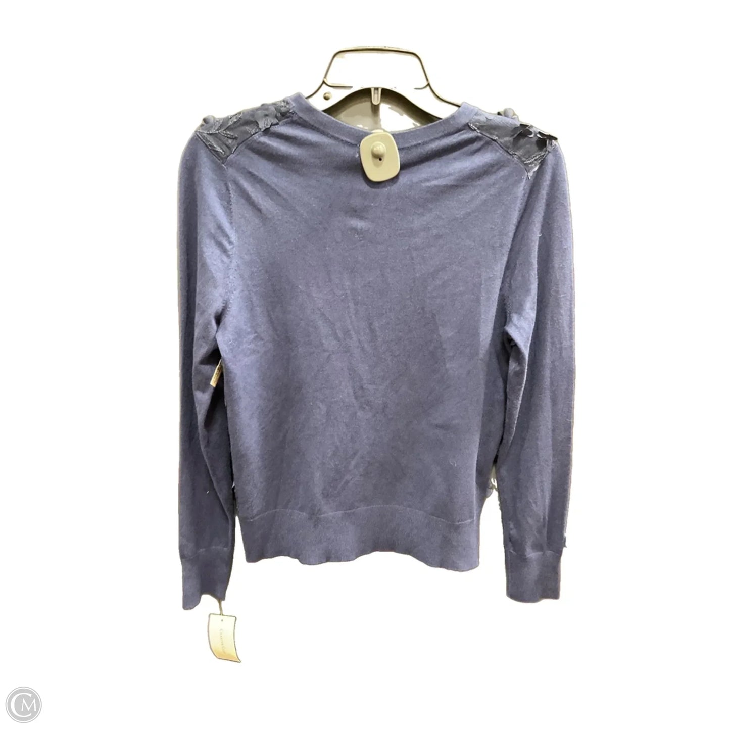 Sweater Cardigan By Charter Club In Blue, Size: M