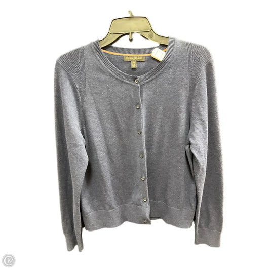 Sweater Cardigan By Banana Republic In Blue, Size: L