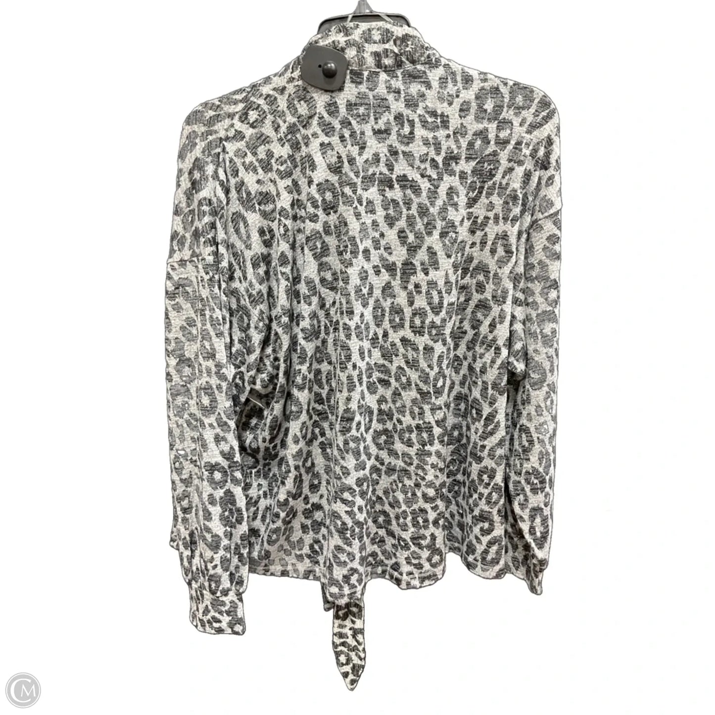 Sweater Cardigan By Chicos In Grey, Size: L