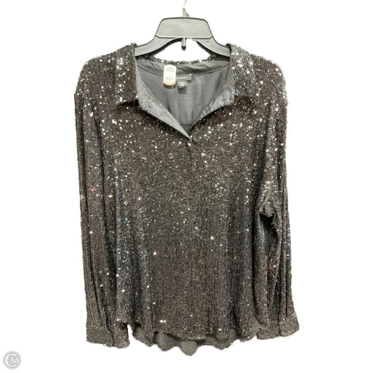 Blouse Long Sleeve By Halogen In Black, Size: Xxl