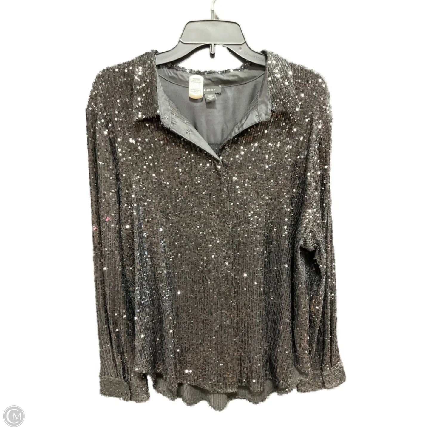 Blouse Long Sleeve By Halogen In Black, Size: Xxl