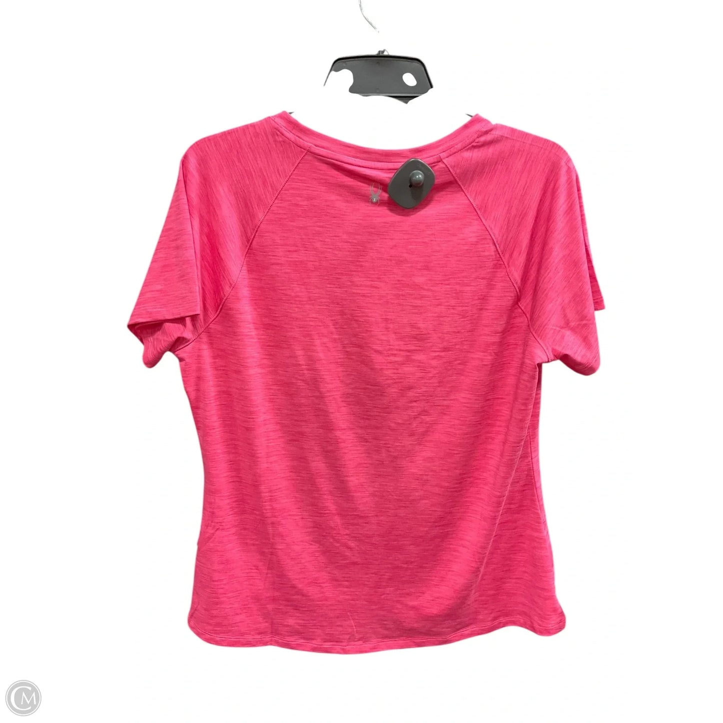 Athletic Top Short Sleeve By Spyder In Pink, Size: L