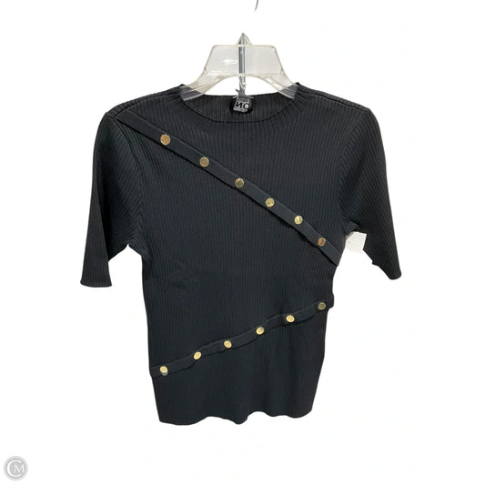 Top Short Sleeve By Inc In Black, Size: M