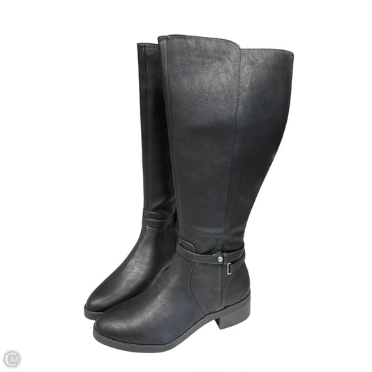 Boots Knee Flats By Life Stride In Black, Size: 11