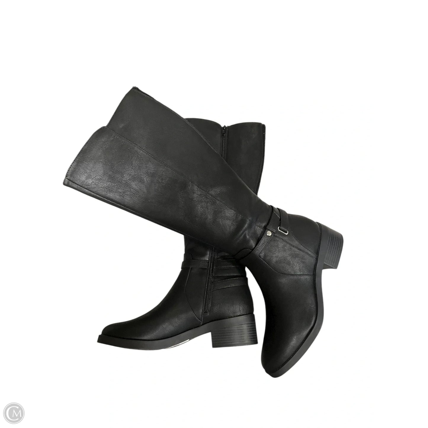 Boots Knee Flats By Life Stride In Black, Size: 11