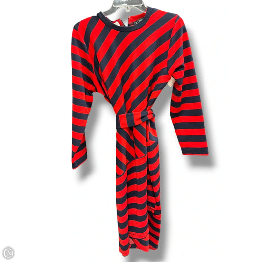 Dress Casual Midi By Eloquii In Blue & Red, Size: 18