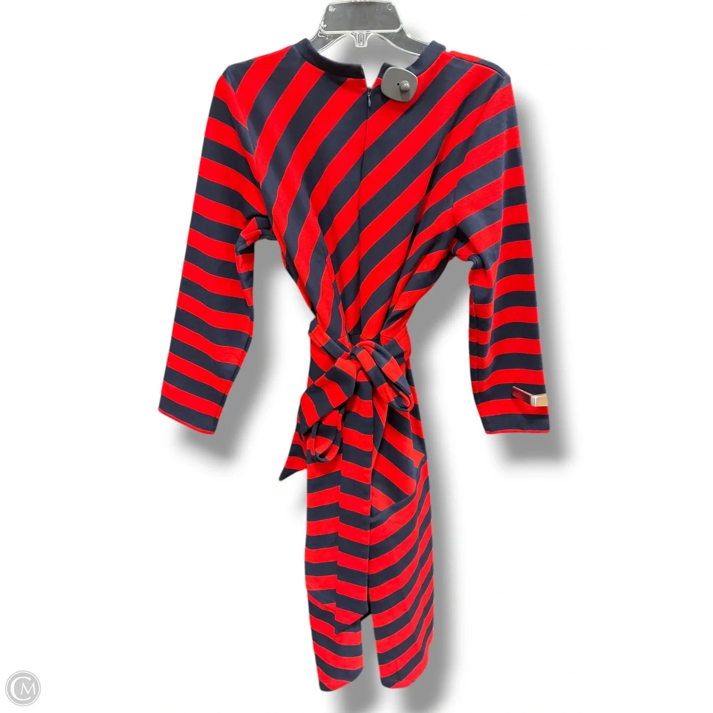 Dress Casual Midi By Eloquii In Blue & Red, Size: 18