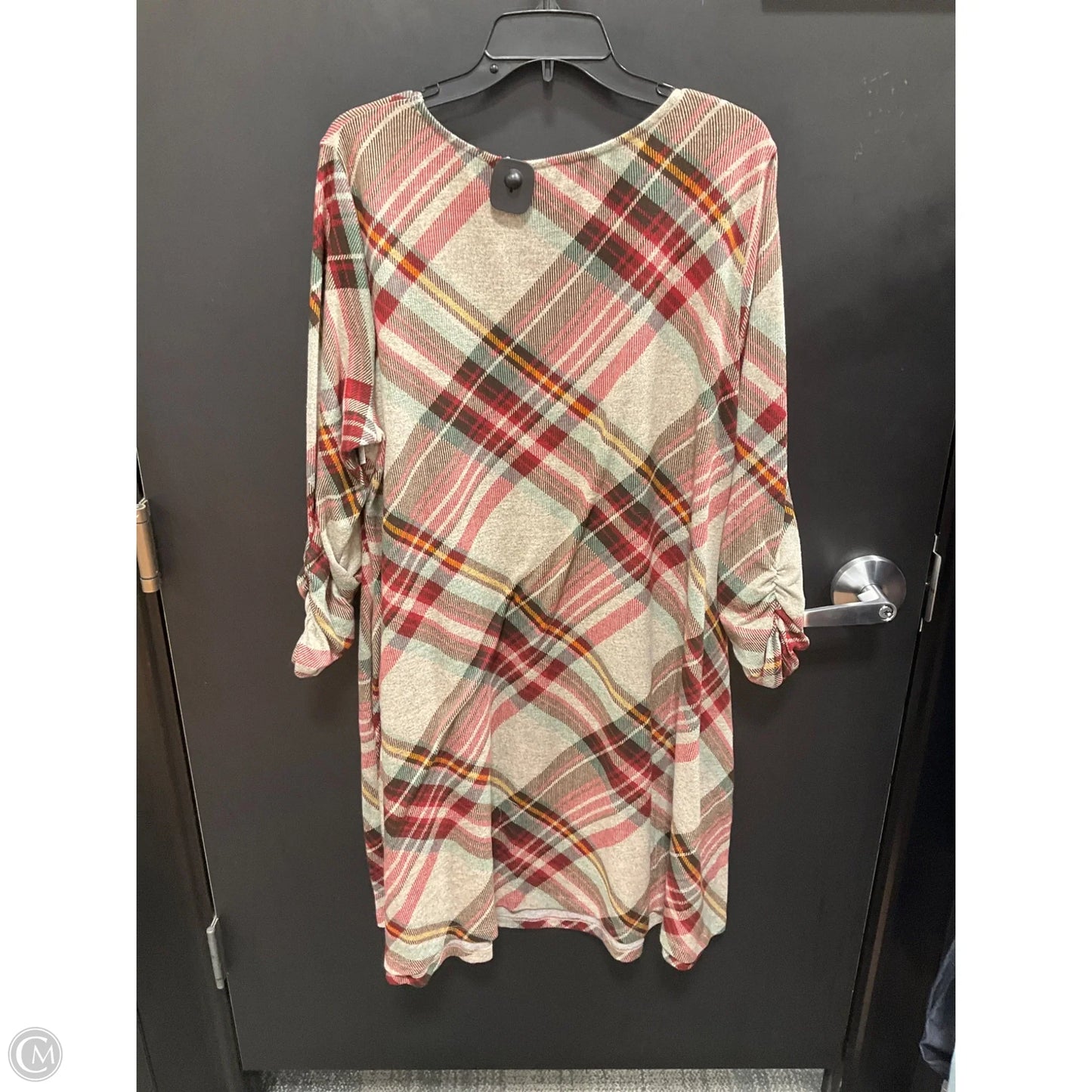 Dress Casual Midi By Cato In Plaid Pattern, Size: 2x