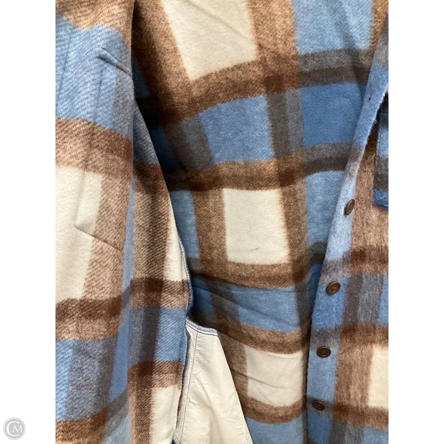 Sweater Cardigan By Sonoma In Blue & Brown, Size: Xl