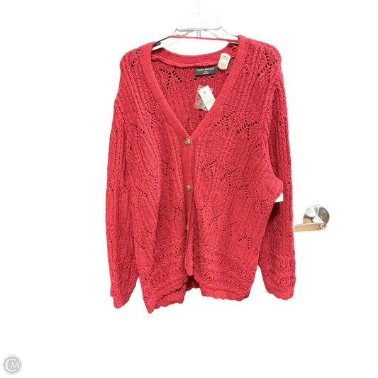 Sweater Cardigan By Lane Bryant In Red, Size: 2x