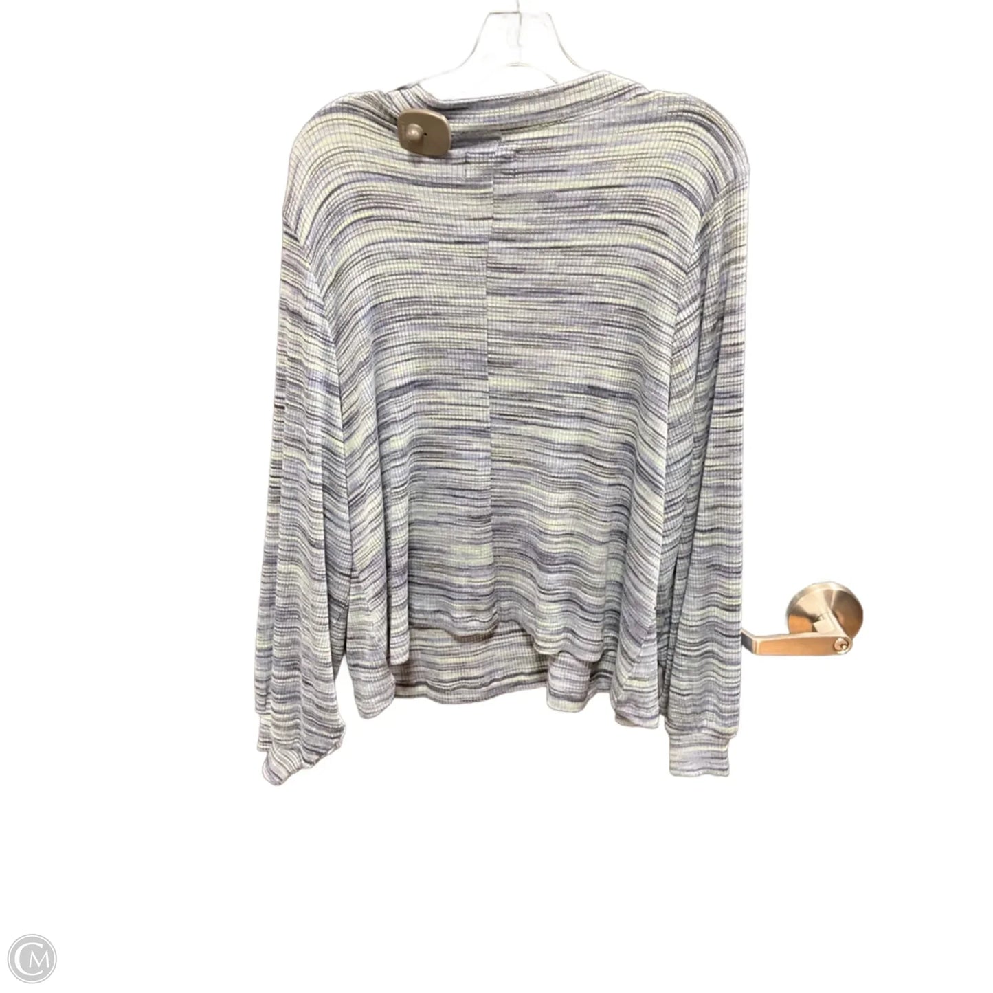 Top Long Sleeve By Lane Bryant In Blue & Green, Size: 1x