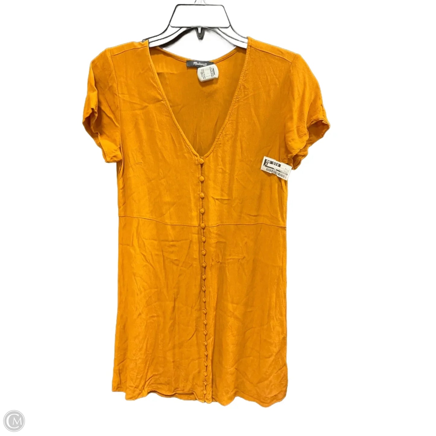 Dress Casual Midi By Madewell In Orange, Size: S