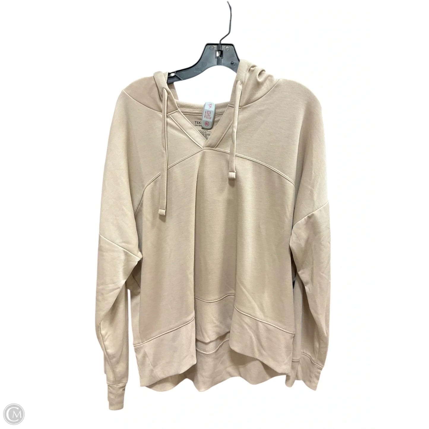 Athletic Sweatshirt Hoodie By Tek Gear In Tan, Size: Xl