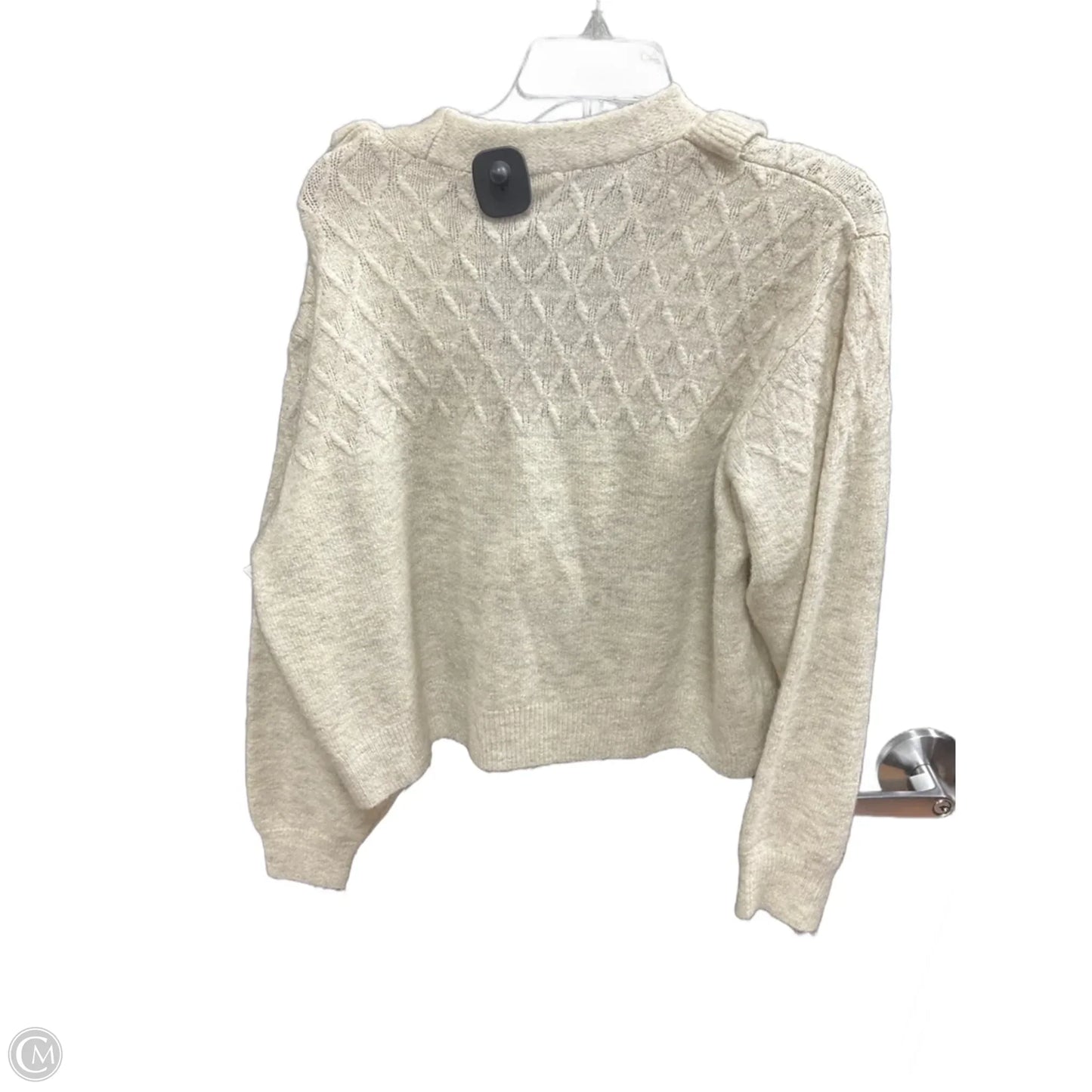 Sweater Cardigan By Mng In Beige, Size: L