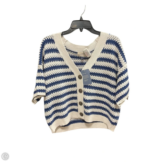 Top Short Sleeve By Universal Thread In Blue & Cream, Size: M