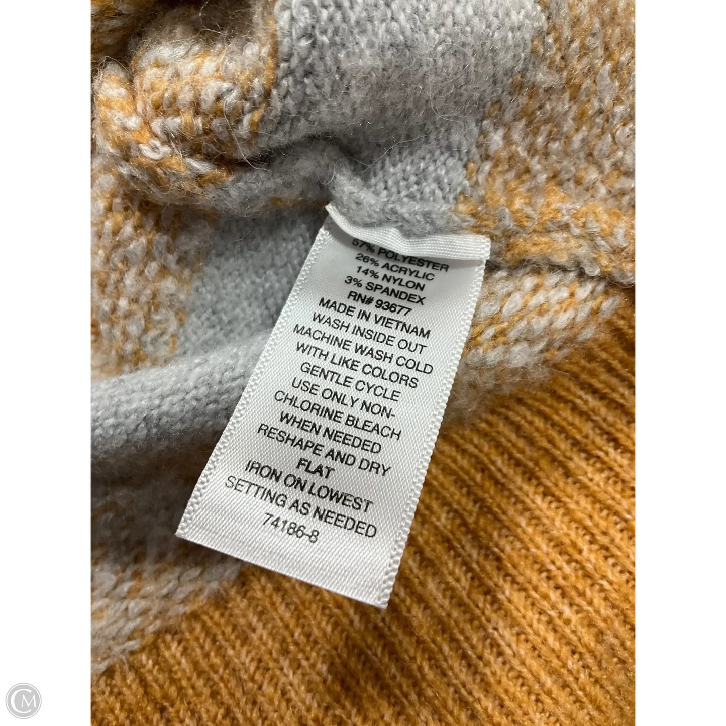 Top Long Sleeve By Ana In Purple & Tan, Size: S