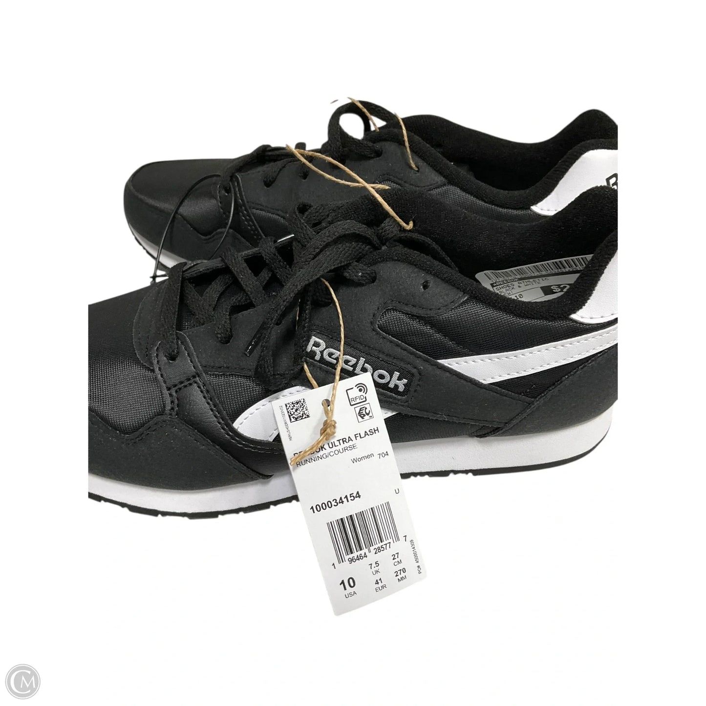 Shoes Athletic By Reebok In Black & White, Size: 10