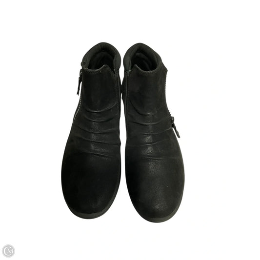 Boots Ankle Flats By Clarks In Black, Size: 10